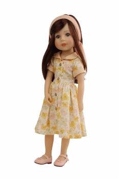 Schildkröt Stehpuppe Yella 46 cm braune Haare  NEU 2025